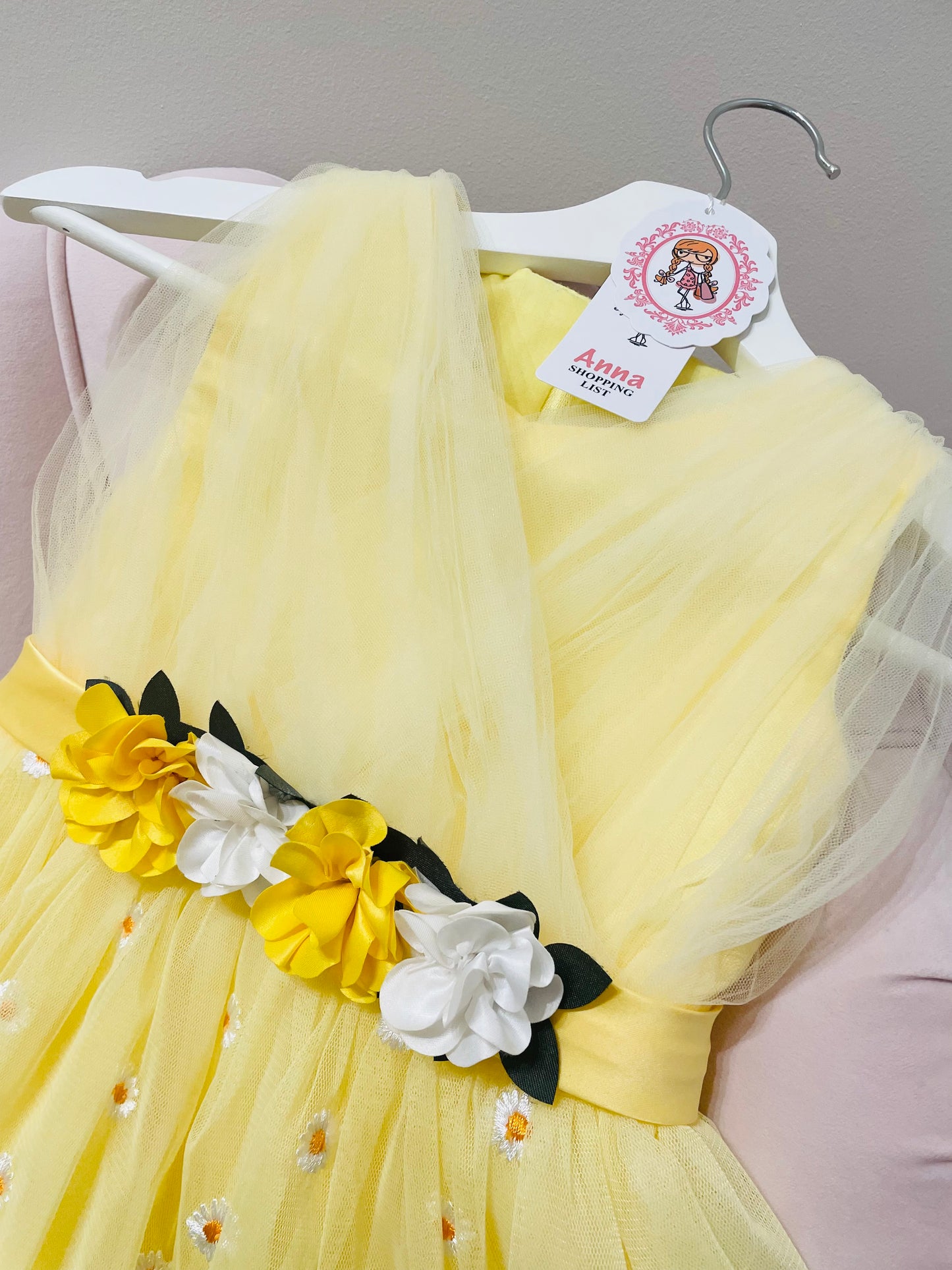 Yellow Flower Girl Dress