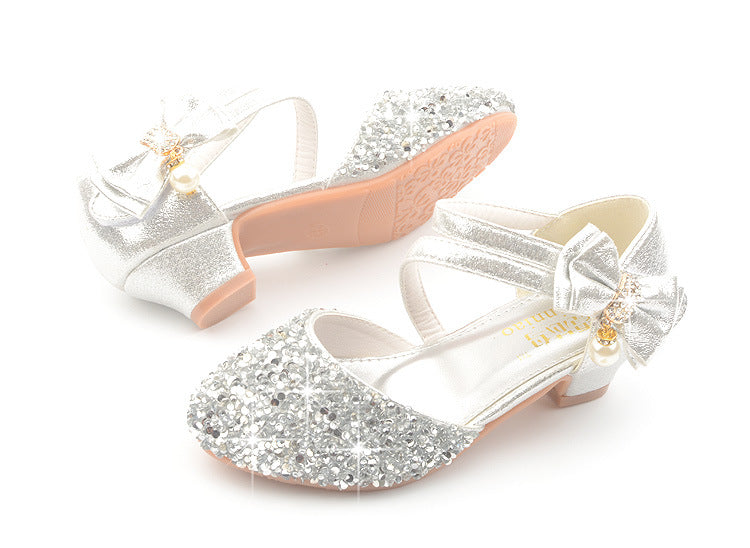 Girls Sequin Heel Shoes