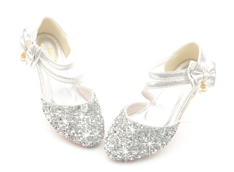 Girls Sequin Heel Shoes