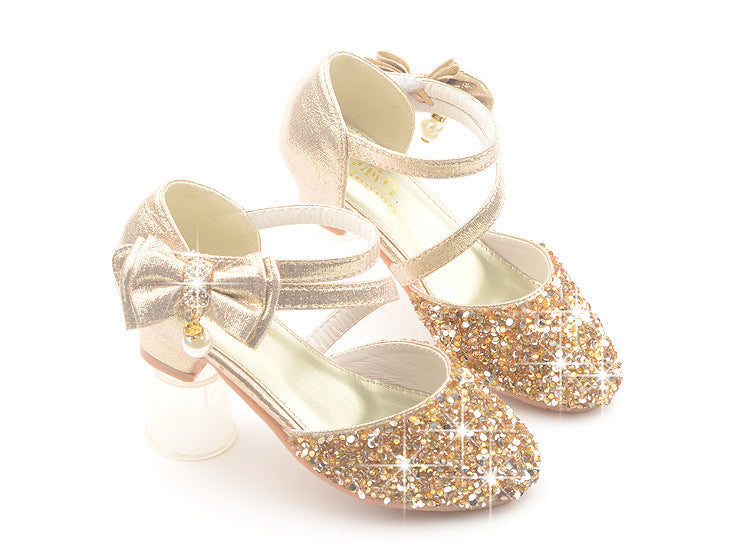 Girls Sequin Heel Shoes