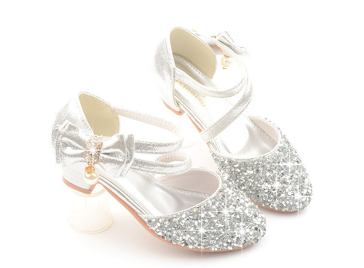 Girls Sequin Heel Shoes