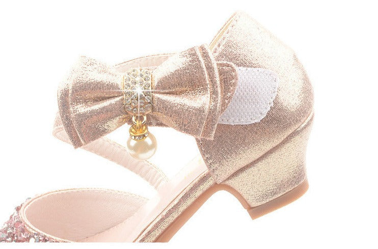 Girls Sequin Heel Shoes