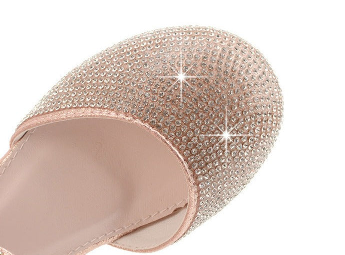 Girls Sequin Pearl Shoes