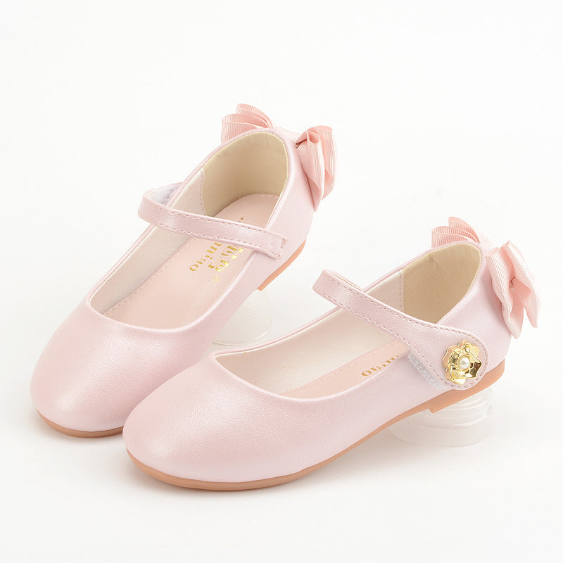 Girls Bow Flat Shoes