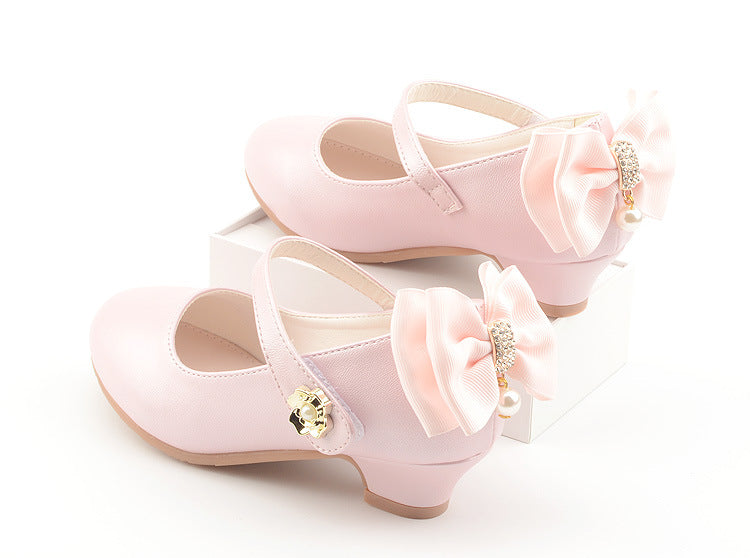 Girls Bow Heel Shoes