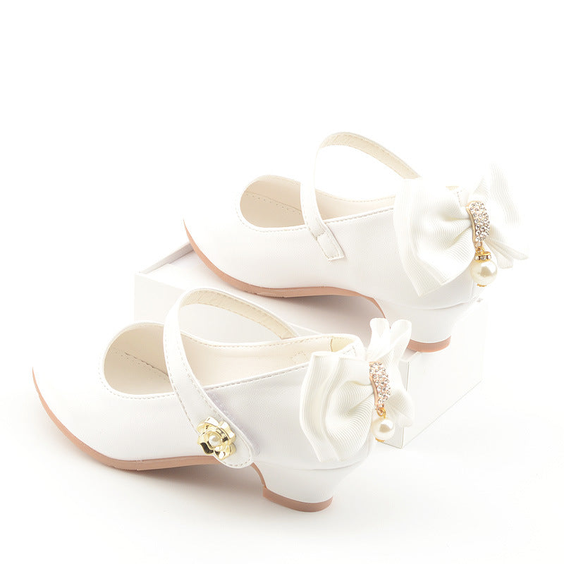 Girls Bow Heel Shoes