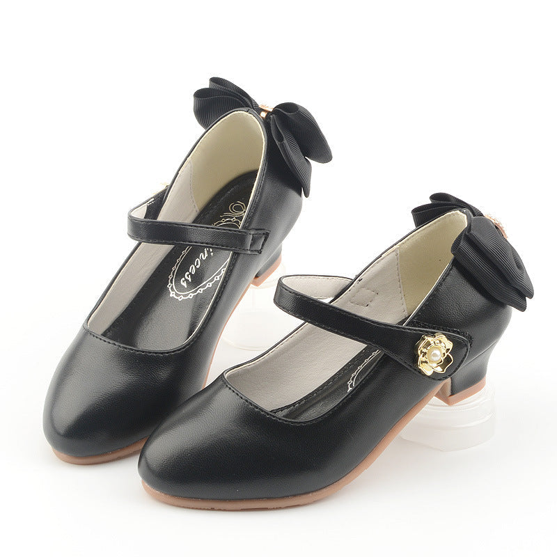 Girls Bow Heel Shoes