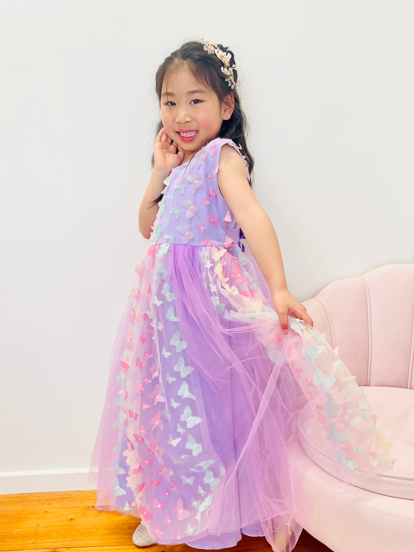 Flower Girl Dress (3D Butterfly)