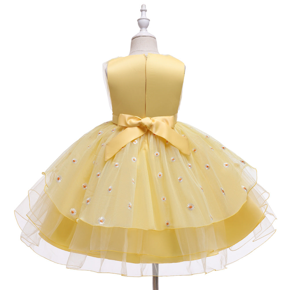 Yellow Flower Girl Dress