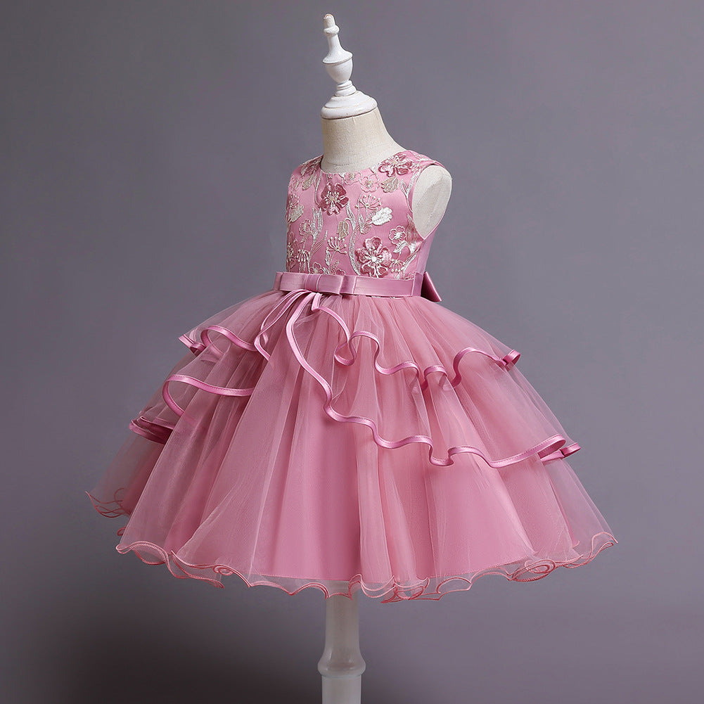 Ruffle Tulle Flower Girl Dress