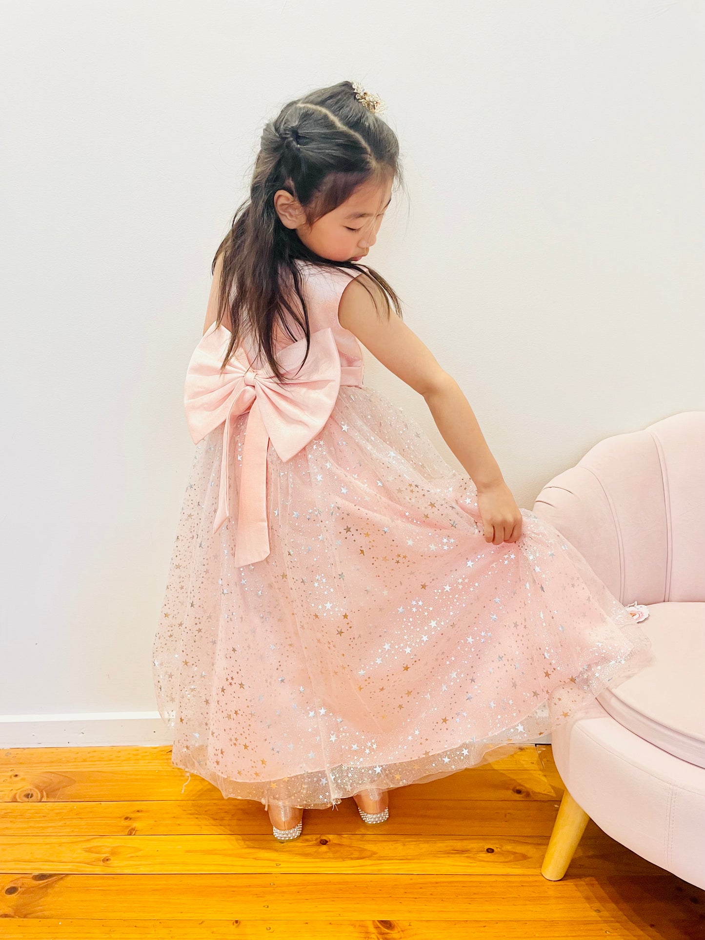 Long Tulle Flower Girl Dress