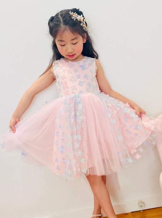 Flower Girl Dress (3D Flowers)