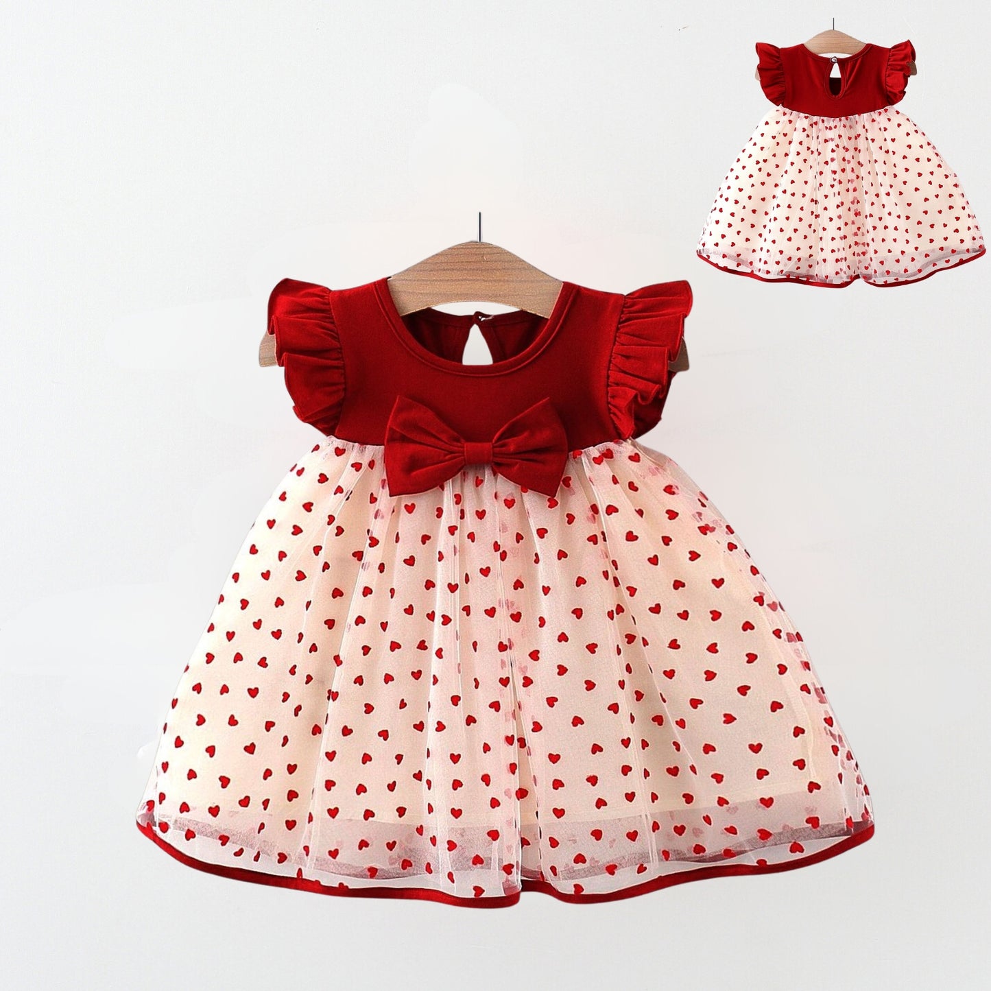 Baby Love Heart Dress with Bow