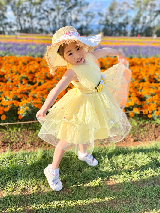 Yellow Flower Girl Dress