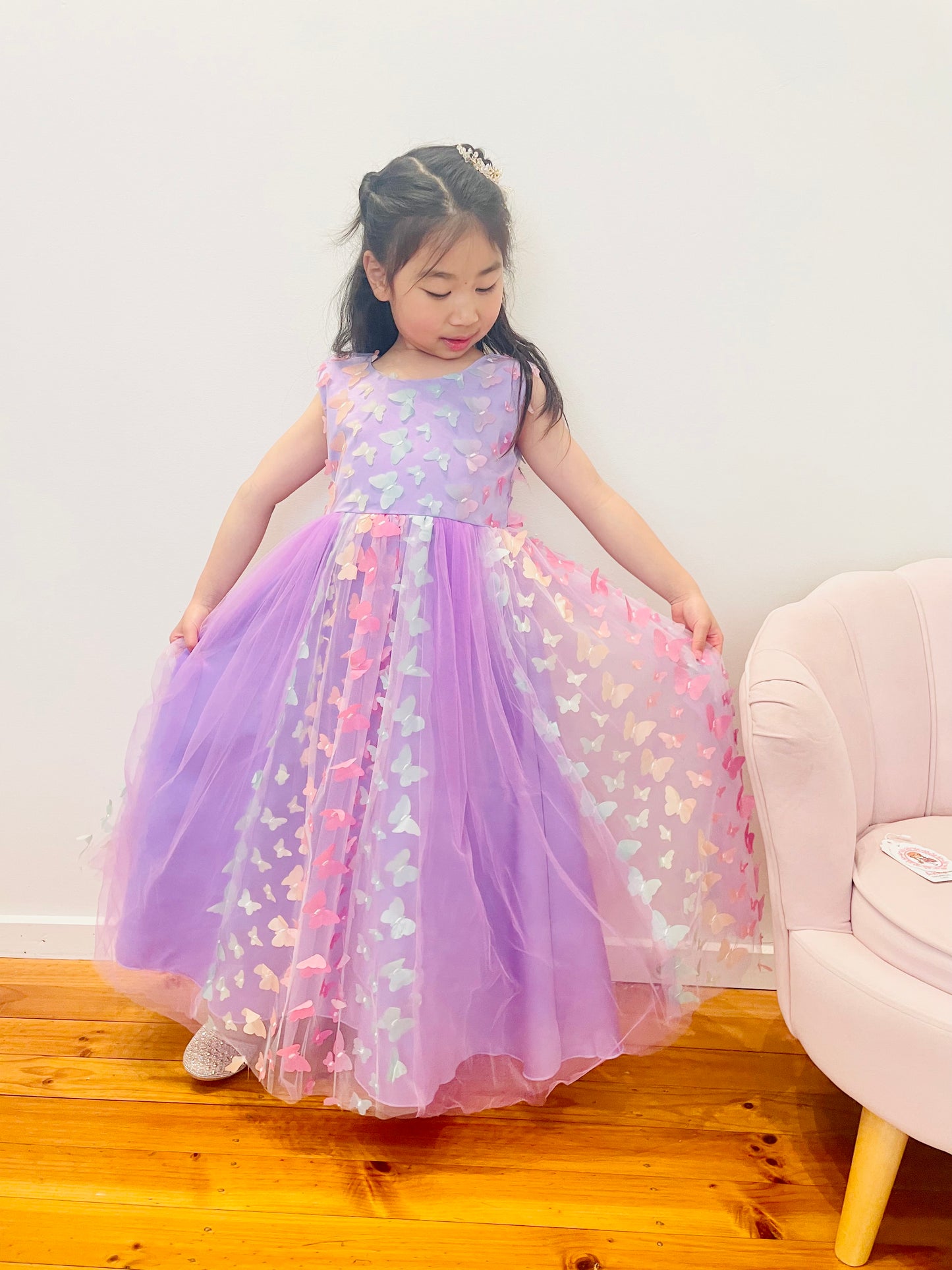 Flower Girl Dress (3D Butterfly)