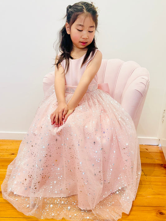 Long Tulle Flower Girl Dress