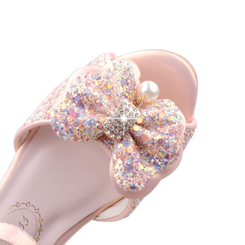 Sequins Girls Bow Sandals