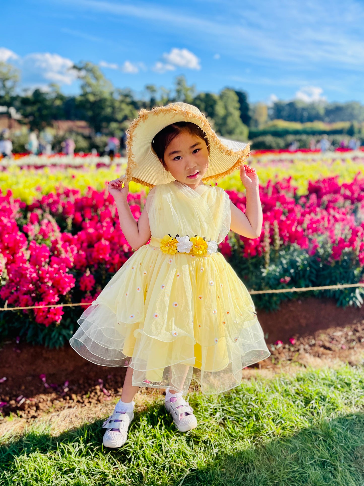 Yellow Flower Girl Dress