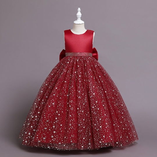 Bow Tulle Flower Girl Dress