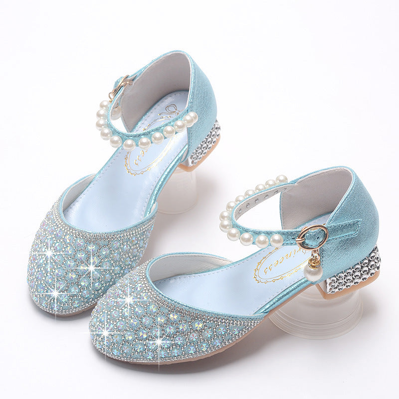 Crystal Girls Heel Shoes