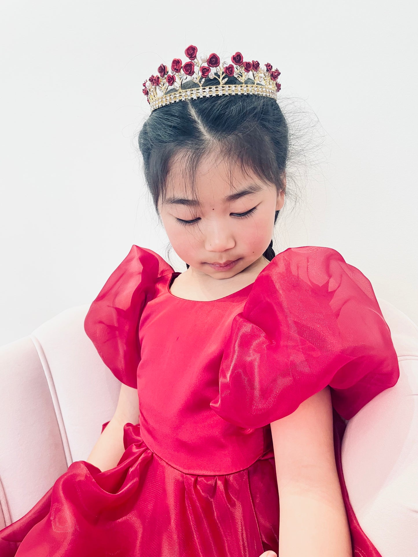 Puff Sleeve Flower Girl Dress