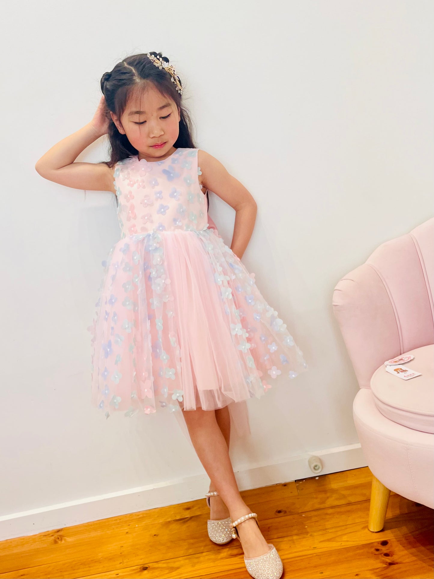 Flower Girl Dress (3D Flowers)