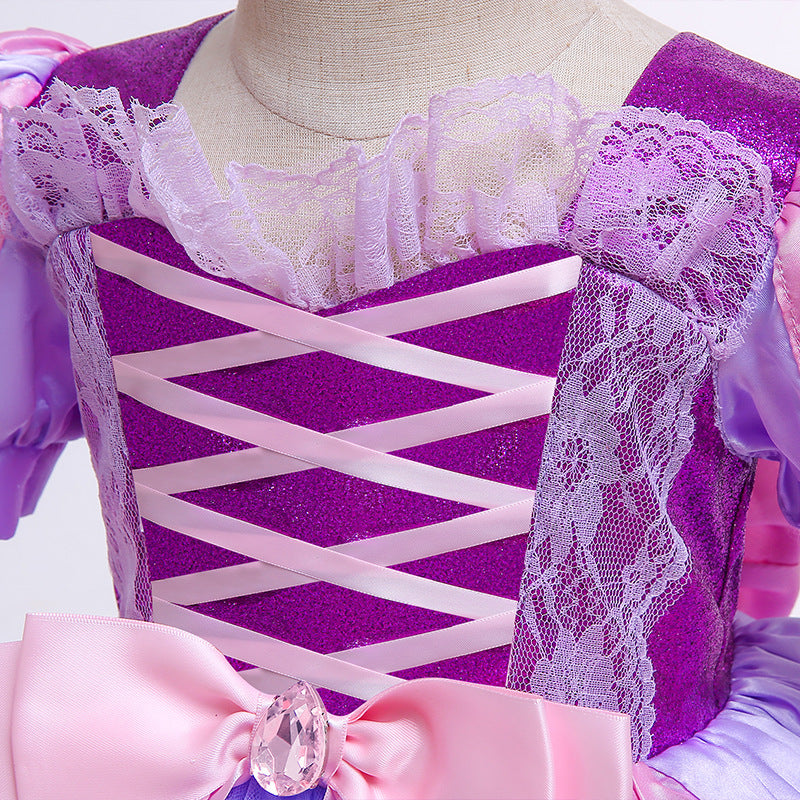 Lace Disney Princess Rapunzel Costume in Tangled