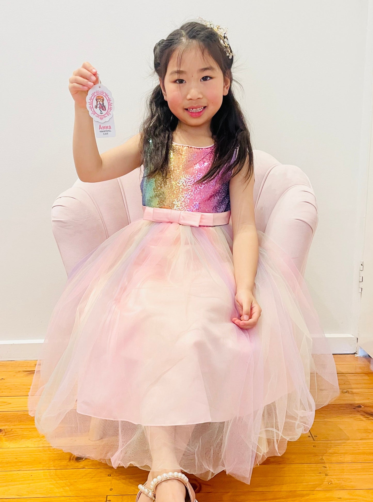 Sequins Tulle Flower Girl Dress