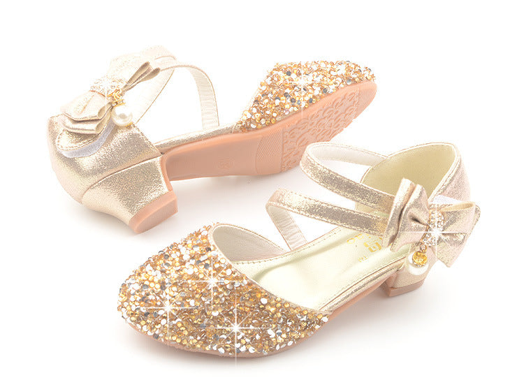 Girls Sequin Heel Shoes