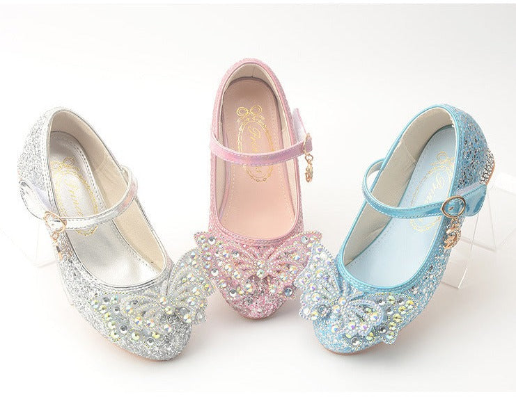 Girls Butterfly Heel Shoes