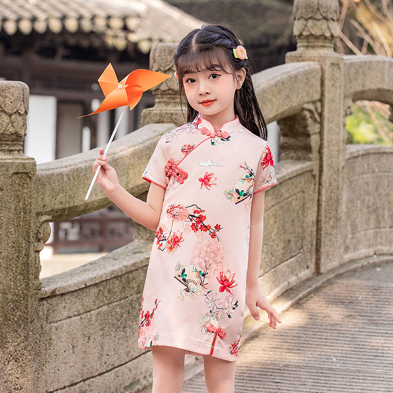 Pink Girls Cheongsam