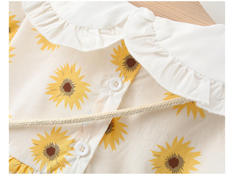 Baby Sunflower Dress with a Accessory