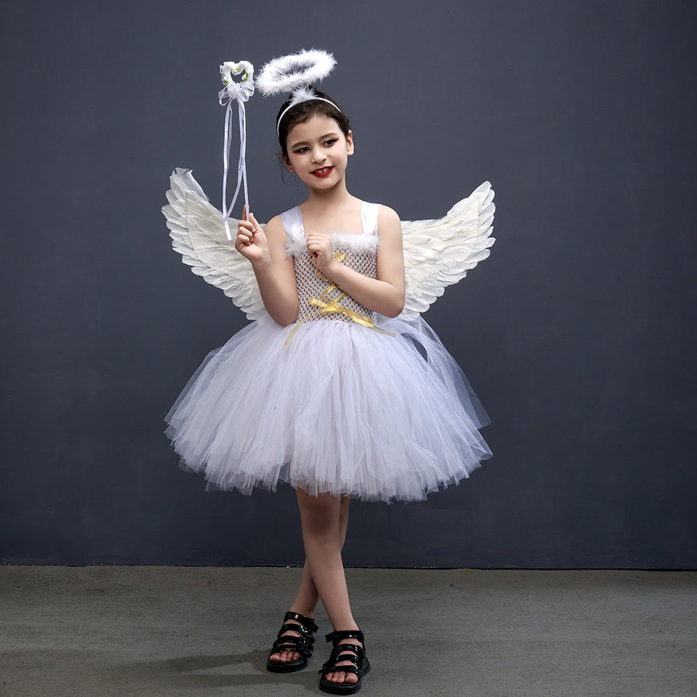 White Angel Costume with Wings