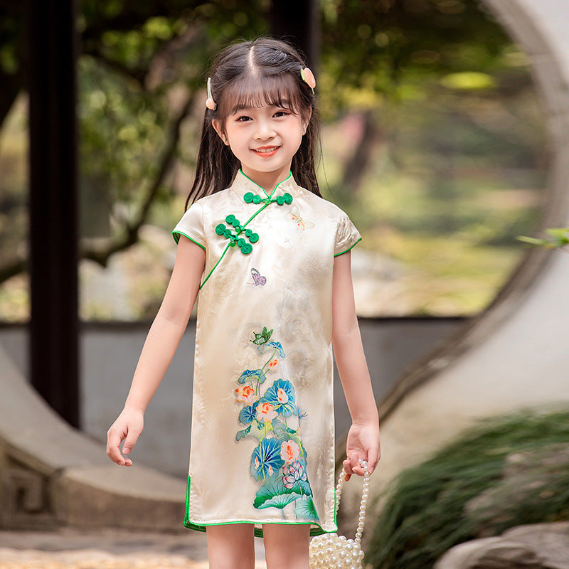 Satin Girls Cheongsam