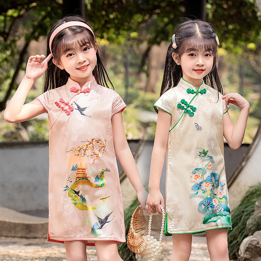 Satin Girls Cheongsam