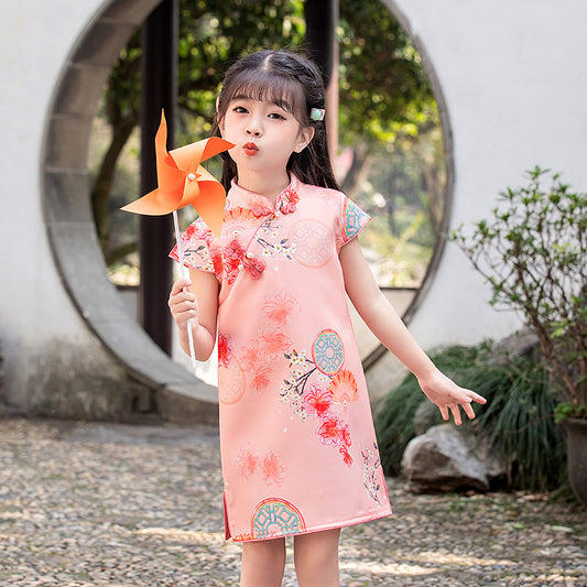 Pink Girls Cheongsam