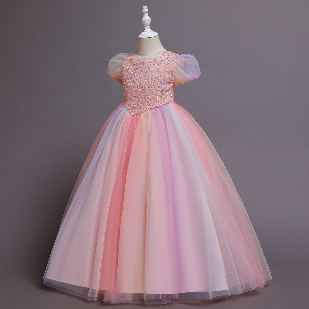 Sequins Tulle Flower Girl Dress