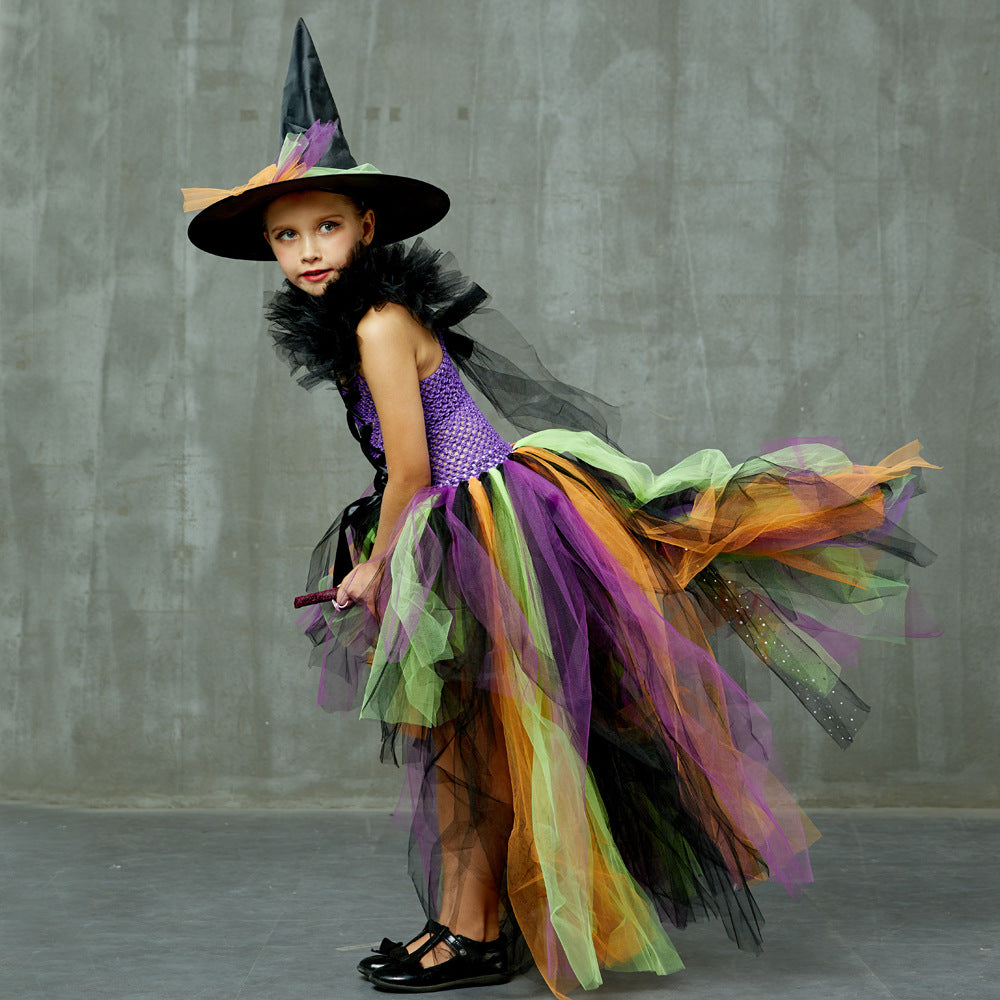 Long Tail Witch Costume with Hat