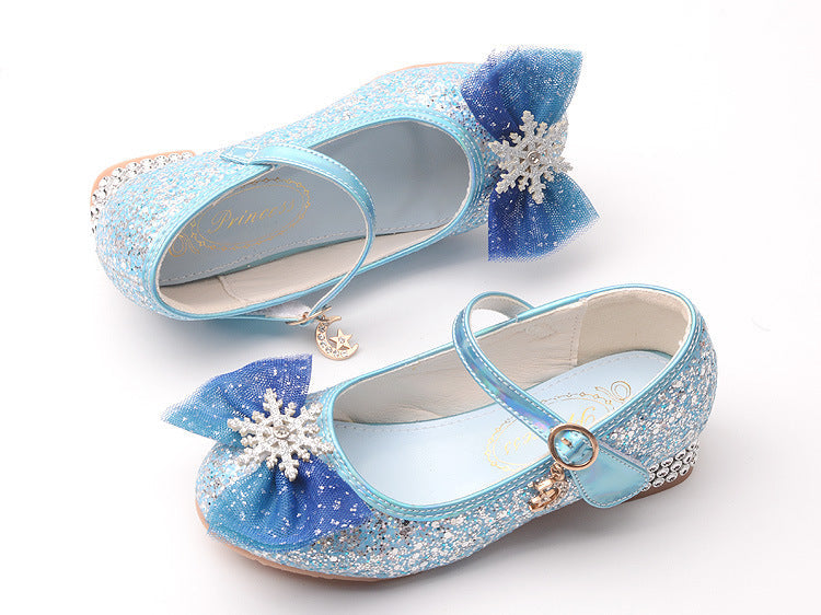 Girls Snowflake Heel Shoes