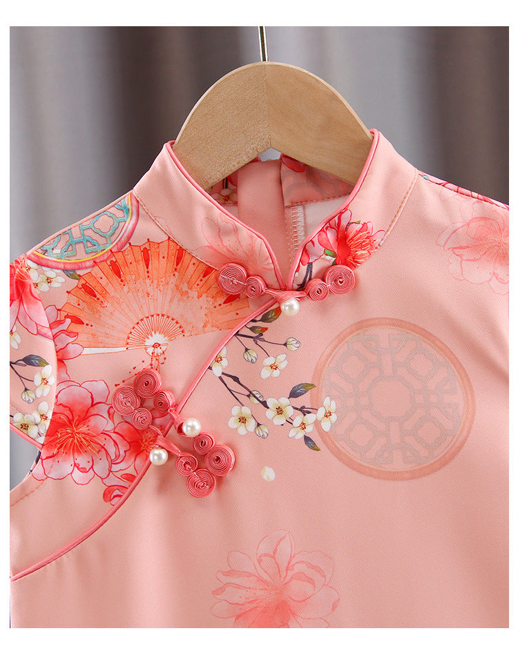 Pink Girls Cheongsam