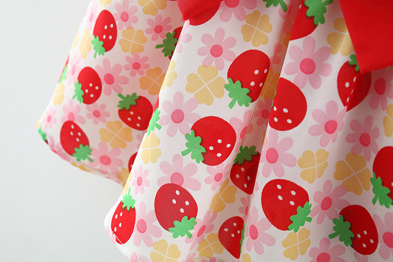 Baby Strawberry Dress with Hat