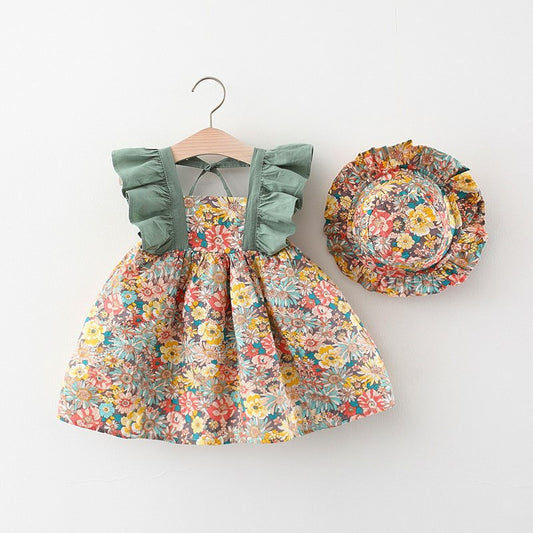 Baby Floral Dress with Hat