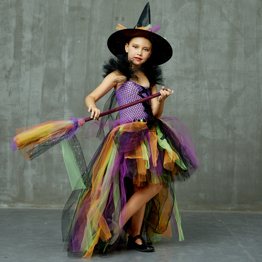 Long Tail Witch Costume with Hat