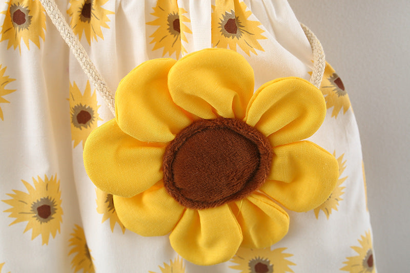 Baby Sunflower Dress with a Accessory