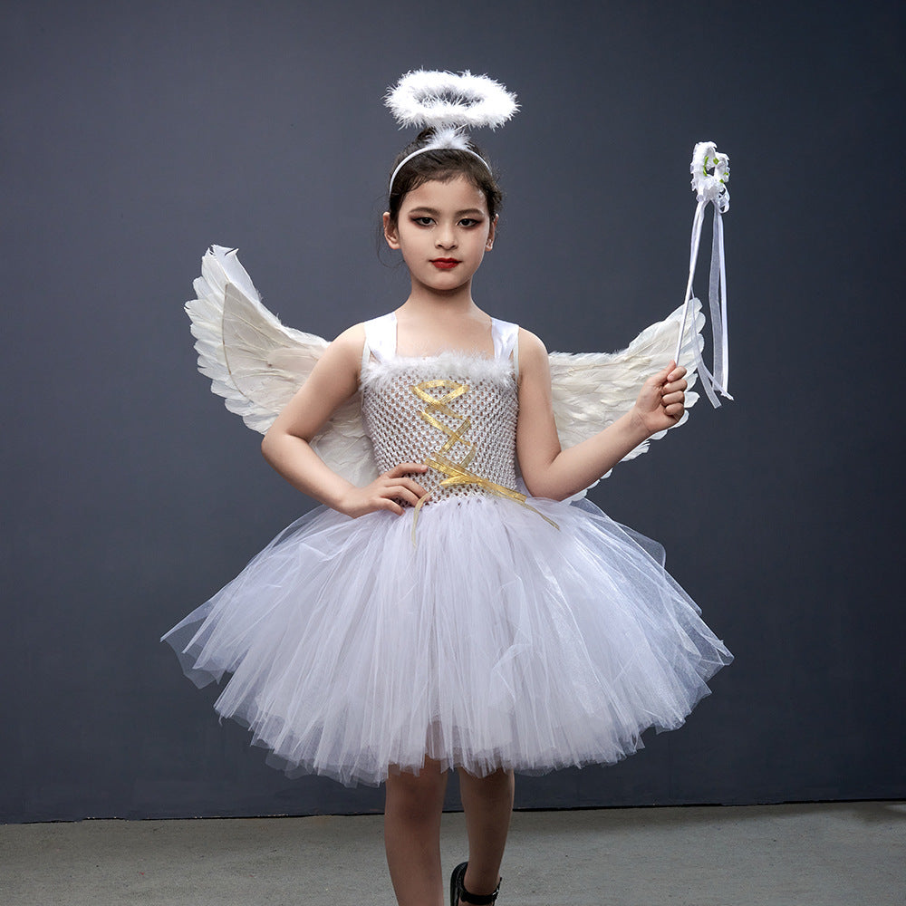 White Angel Costume with Wings