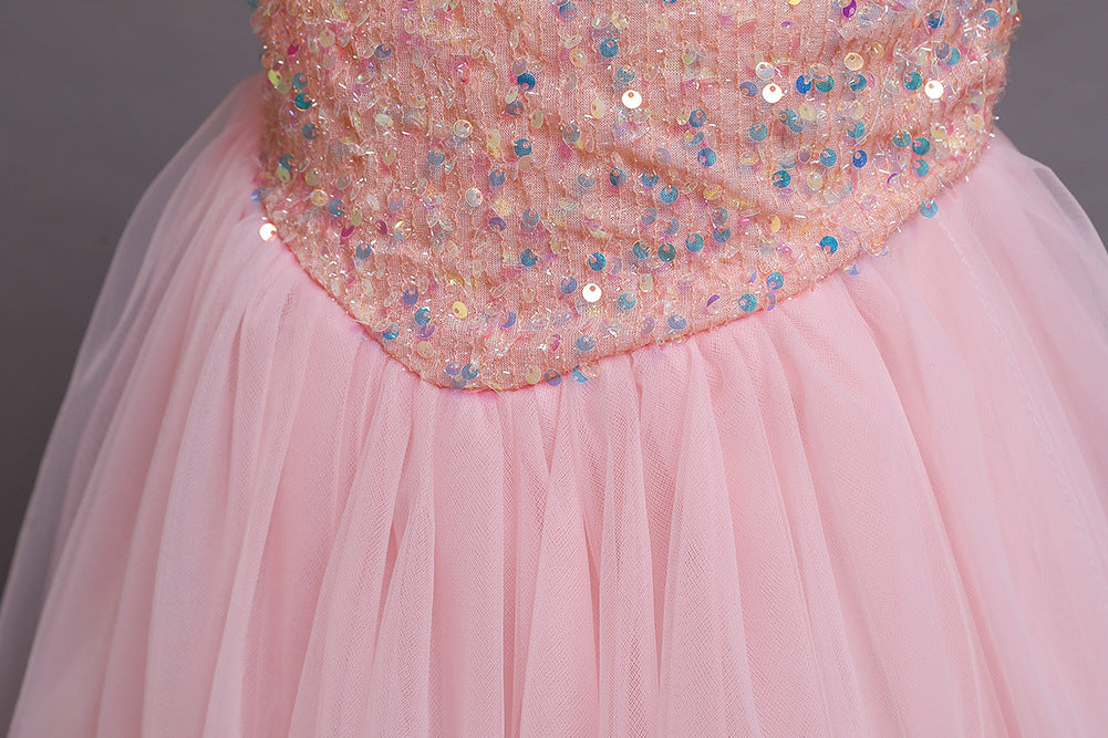 Sequins Tulle Flower Girl Dress