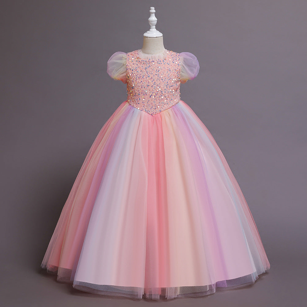 Sequins Tulle Flower Girl Dress