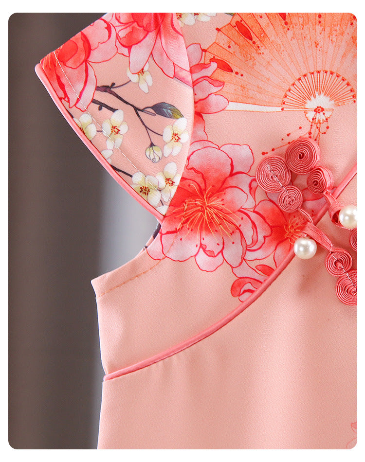 Pink Girls Cheongsam