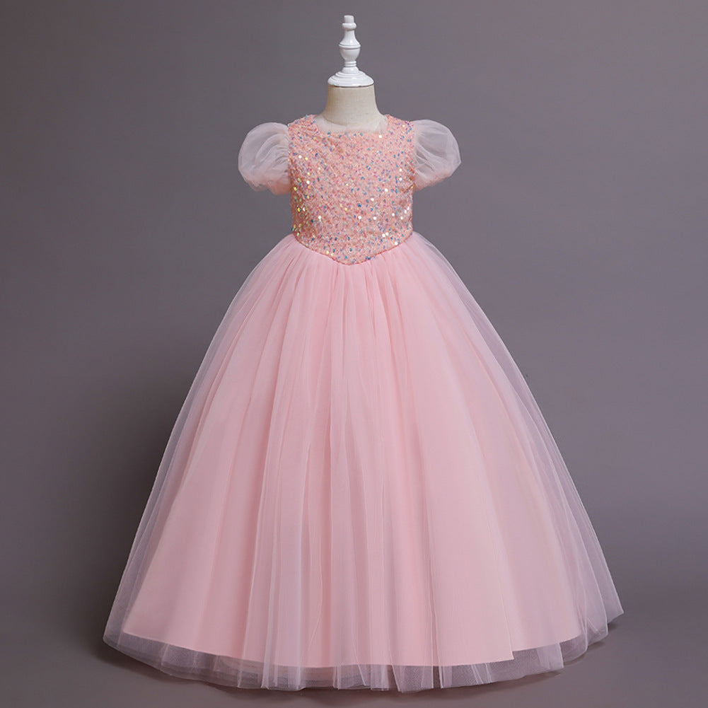 Sequins Tulle Flower Girl Dress