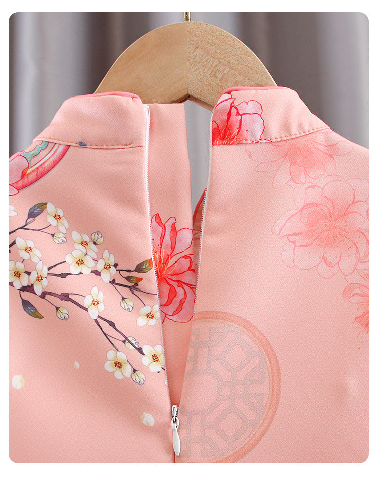 Pink Girls Cheongsam